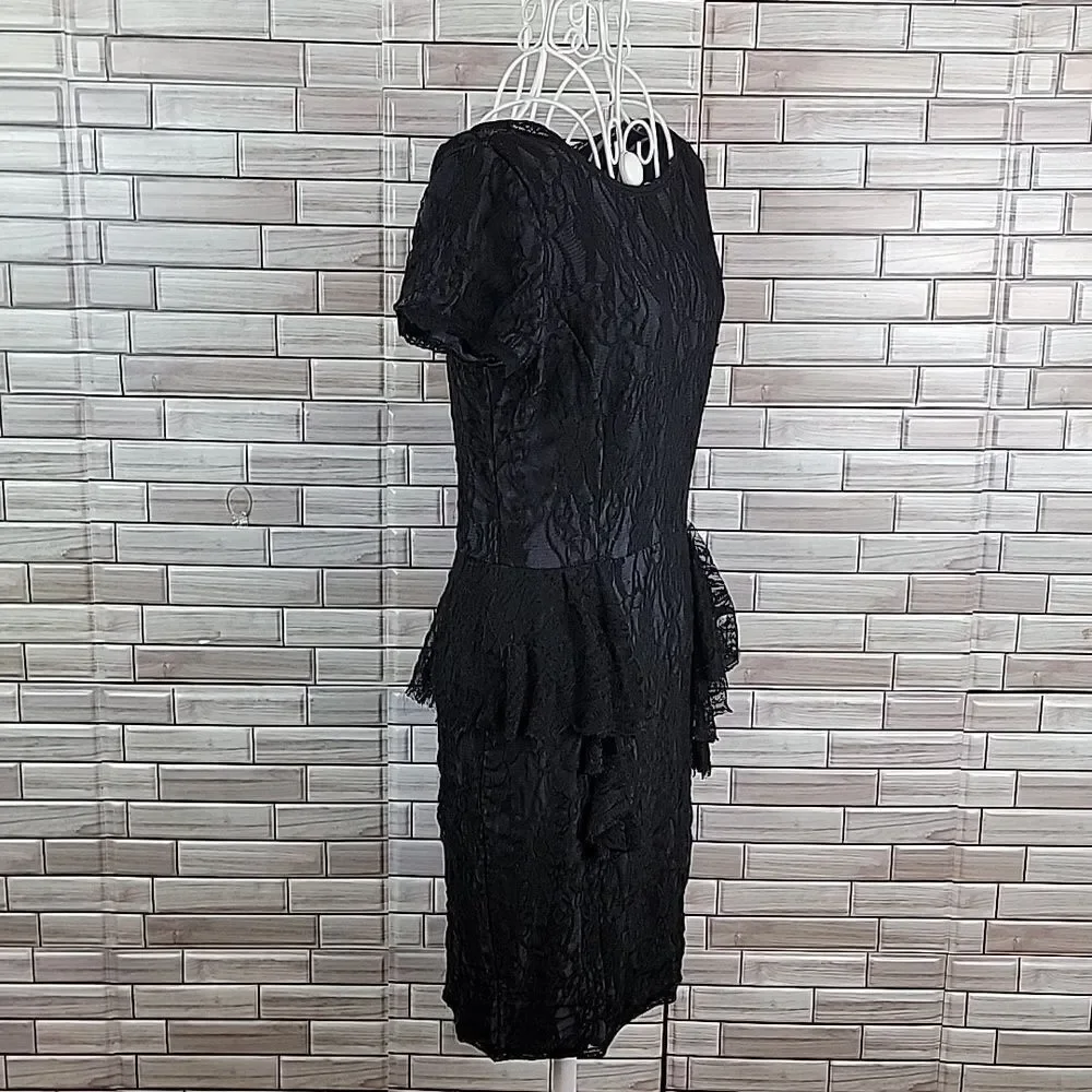 Venus black lace party dress Size 6